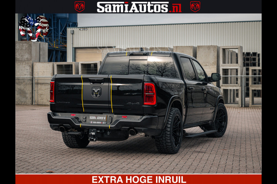 Dodge Ram 1500 Limited Night H.O 540HP 706Nm | Massage + Full Option | De Meest Luxe en Volle Pick-Up in zijn Klasse | Comfortabele Dubbele Cabine met Royale 5 Zitplaatsen | BPM vrij | Nu Leverbaar uit Voorraad | Voorraad Nr 2295 - 8559