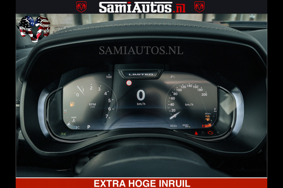 Dodge Ram 1500 Limited Night H.O 540HP 706Nm | Massage + Full Option | De Meest Luxe en Volle Pick-Up in zijn Klasse | Comfortabele Dubbele Cabine met Royale 5 Zitplaatsen | BPM vrij | Nu Leverbaar uit Voorraad | Voorraad Nr 2295 - 8559