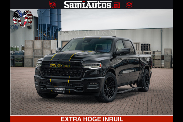Dodge Ram 1500 Limited Night H.O 540HP 706Nm | Massage + Full Option | De Meest Luxe en Volle Pick-Up in zijn Klasse | Comfortabele Dubbele Cabine met Royale 5 Zitplaatsen | BPM vrij | Nu Leverbaar uit Voorraad | Voorraad Nr 2295 - 8559