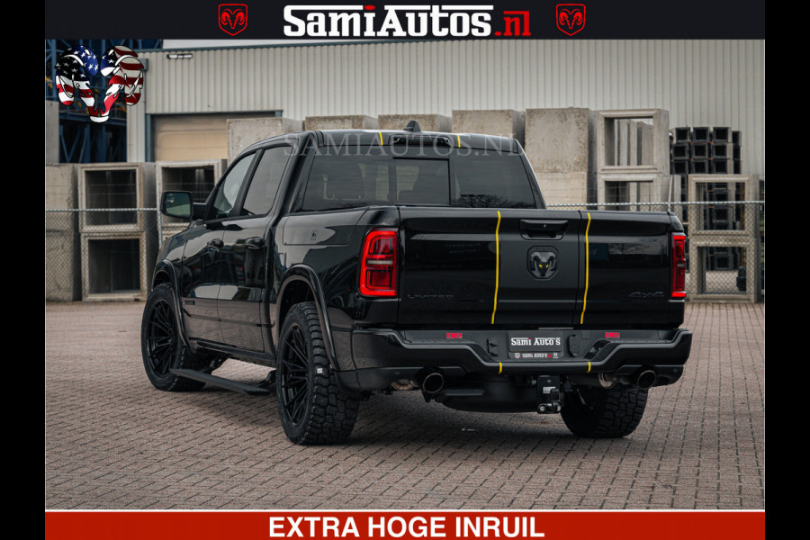 Dodge Ram 1500 Limited Night H.O 540HP 706Nm | Massage + Full Option | De Meest Luxe en Volle Pick-Up in zijn Klasse | Comfortabele Dubbele Cabine met Royale 5 Zitplaatsen | BPM vrij | Nu Leverbaar uit Voorraad | Voorraad Nr 2295 - 8559