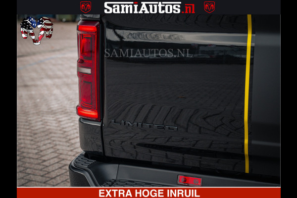 Dodge Ram 1500 Limited Night H.O 540HP 706Nm | Massage + Full Option | De Meest Luxe en Volle Pick-Up in zijn Klasse | Comfortabele Dubbele Cabine met Royale 5 Zitplaatsen | BPM vrij | Nu Leverbaar uit Voorraad | Voorraad Nr 2295 - 8559