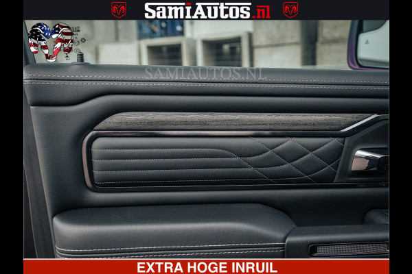 Dodge Ram 1500 Limited Night H.O 540HP 706Nm | Massage + Full Option | De Meest Luxe en Volle Pick-Up in zijn Klasse | Comfortabele Dubbele Cabine met Royale 5 Zitplaatsen | BPM vrij | Nu Leverbaar uit Voorraad | Voorraad Nr 2295 - 8559