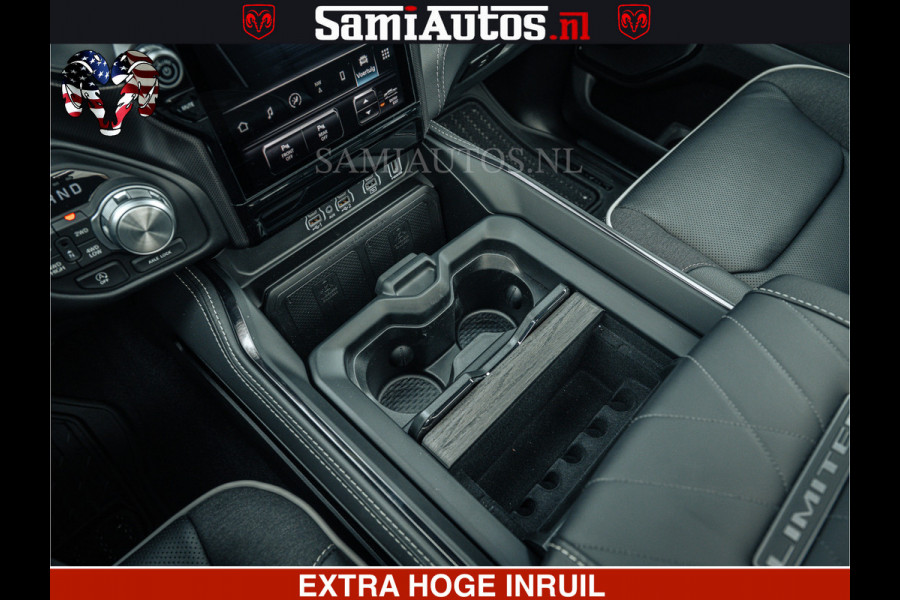 Dodge Ram 1500 Limited Night H.O 540HP 706Nm | Massage + Full Option | De Meest Luxe en Volle Pick-Up in zijn Klasse | Comfortabele Dubbele Cabine met Royale 5 Zitplaatsen | BPM vrij | Nu Leverbaar uit Voorraad | Voorraad Nr 2295 - 8559