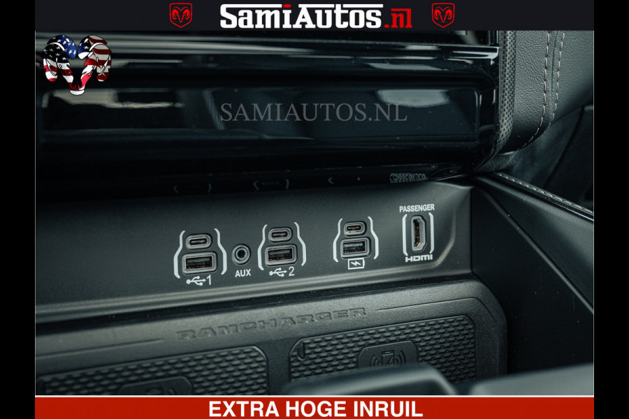 Dodge Ram 1500 Limited Night H.O 540HP 706Nm | Massage + Full Option | De Meest Luxe en Volle Pick-Up in zijn Klasse | Comfortabele Dubbele Cabine met Royale 5 Zitplaatsen | BPM vrij | Nu Leverbaar uit Voorraad | Voorraad Nr 2295 - 8559