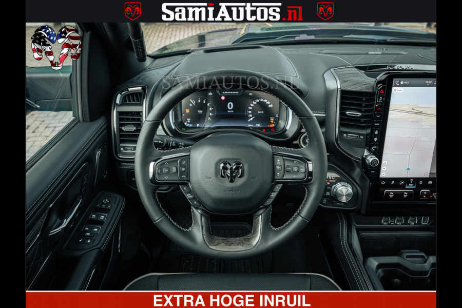 Dodge Ram Limited Night H.O 540HP 706Nm | Massage + Full Option | De Meest Luxe en Volle Pick-Up in zijn Klasse | Comfortabele Dubbele Cabine met Royale 5 Zitplaatsen | BPM vrij | Nu Leverbaar uit Voorraad | Voorraad Nr 2370 - 5411