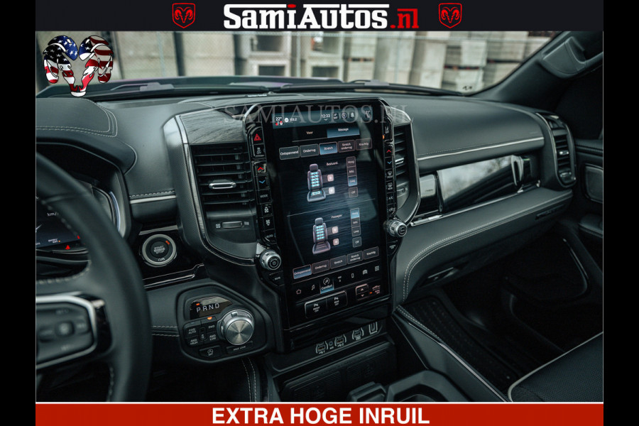 Dodge Ram Limited Night H.O 540HP 706Nm | Massage + Full Option | De Meest Luxe en Volle Pick-Up in zijn Klasse | Comfortabele Dubbele Cabine met Royale 5 Zitplaatsen | BPM vrij | Nu Leverbaar uit Voorraad | Voorraad Nr 2370 - 5411