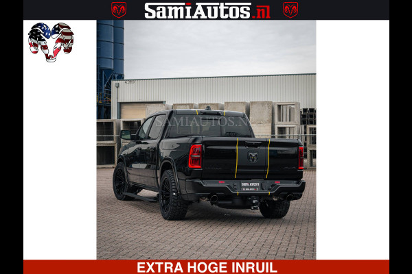 Dodge Ram Limited Night H.O 540HP 706Nm | Massage + Full Option | De Meest Luxe en Volle Pick-Up in zijn Klasse | Comfortabele Dubbele Cabine met Royale 5 Zitplaatsen | BPM vrij | Nu Leverbaar uit Voorraad | Voorraad Nr 2370 - 5411