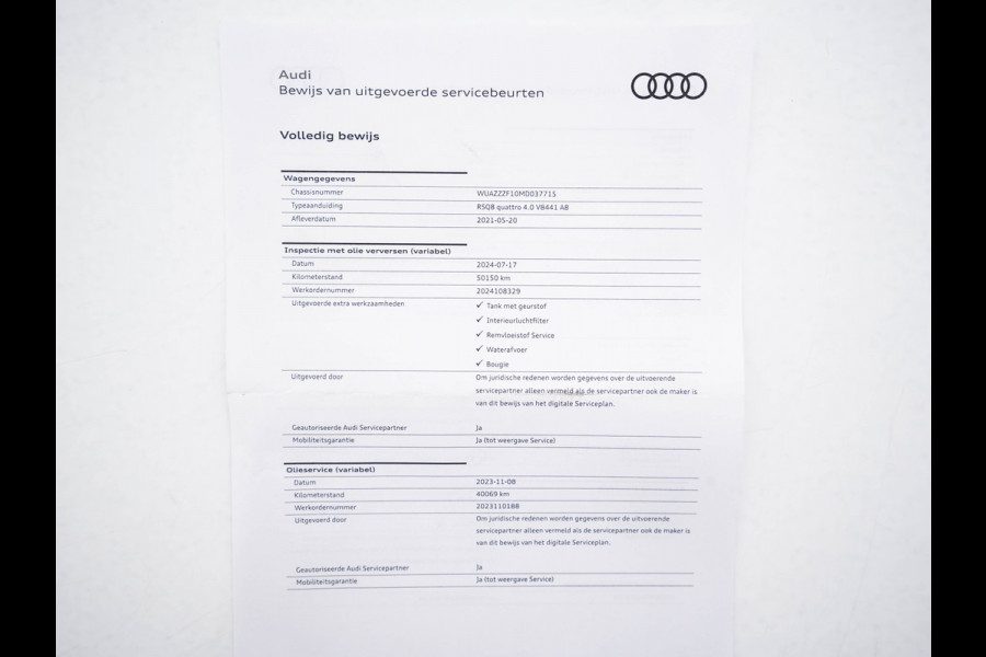 Audi RS Q8 4.0 TFSI Quattro * PANO | MILLTEK-EXHAUST | CERAMIC-BRAKES | CARBON-PACK | LEATHER | MEMORY-PACK | 4-WHEEL-STEERING | AIRSUSPENSION | BANG&OLUFSEN | ADAPTIVE-CRUISE | BLINDSPOT | TOPVIEW | SOFTCLOSE |  ....