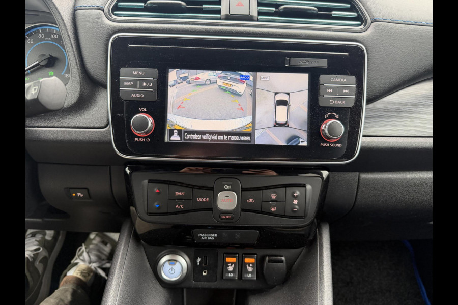 Nissan Leaf Tekna 40 kWh SOH 91%| WARMTEPOMP | BOSE AUDIO | STUUR + STOELVERWARMING VOOR EN ACHTER  | LEDEREN BEKLEDING | 360° CAMERA | DODEHOEKDETECTIE | NETTE COMPLETE AUTO | INCL. 12 MND BOVAG GARANTIE