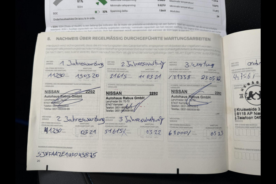 Nissan Leaf Tekna 40 kWh SOH 91%| WARMTEPOMP | BOSE AUDIO | STUUR + STOELVERWARMING VOOR EN ACHTER  | LEDEREN BEKLEDING | 360° CAMERA | DODEHOEKDETECTIE | NETTE COMPLETE AUTO | INCL. 12 MND BOVAG GARANTIE