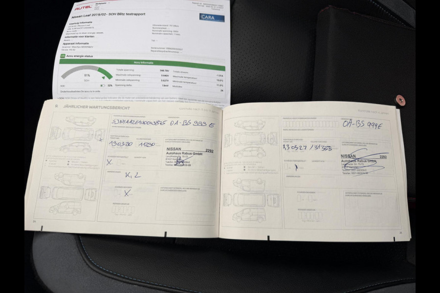 Nissan Leaf Tekna 40 kWh SOH 91%| WARMTEPOMP | BOSE AUDIO | STUUR + STOELVERWARMING VOOR EN ACHTER  | LEDEREN BEKLEDING | 360° CAMERA | DODEHOEKDETECTIE | NETTE COMPLETE AUTO | INCL. 12 MND BOVAG GARANTIE