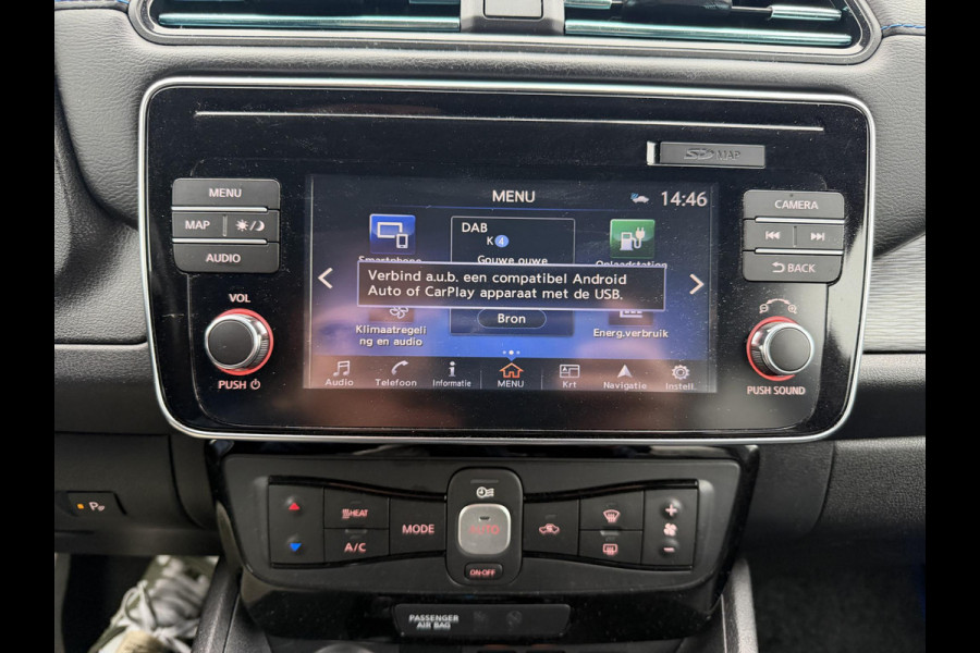 Nissan Leaf Tekna 40 kWh SOH 91%| WARMTEPOMP | BOSE AUDIO | STUUR + STOELVERWARMING VOOR EN ACHTER  | LEDEREN BEKLEDING | 360° CAMERA | DODEHOEKDETECTIE | NETTE COMPLETE AUTO | INCL. 12 MND BOVAG GARANTIE