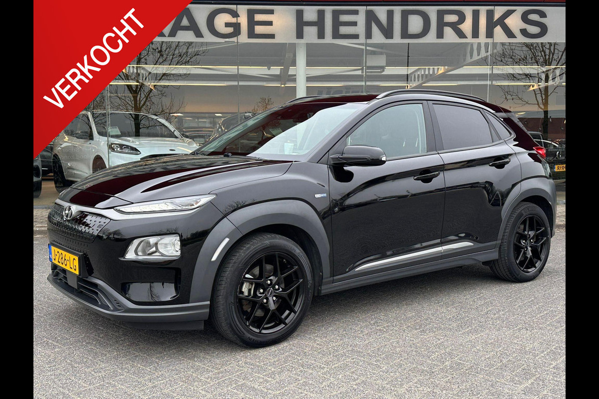 Hyundai Kona EV Fashion 64 kWh | SOH: 96,2% | 3 Fase | warmtepomp | Black Edition LM |  HUD | Blindspot | Climate | Navi |