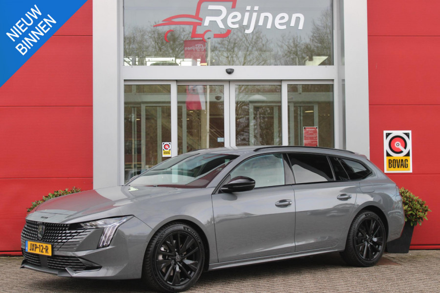 Peugeot 508 SW 1.6 HYbrid 225PK ALLURE BLACK PACK MATRIX LED KOPLAMPEN | ADAPTIEVE ACHTERVERLICHTING | SFEERVERLICHTING | NAVIGATIE | DRAADLOOS APPLE CARPLAY/ANDROID AUTO | HD CAMERA'S VOOR EN ACHTER PLUS 360 | ADAPTIEVE CRUISCONTROL | COMFORT BUSINESS PACK - AGR VOORSTOELEN MET UITSCHUIFBARE NEUS, STOELVERWARMING, ELEKTRISCH VERSTELBARE HELLINGSHOEK/LENDESTEUN | DODEHOEKBEWAKING | 18'' LICHTMETALEN VELGEN TYPE SPERONE BLACK | DONKERE HEMELBEKLEDING | ELEKTRISCH BEDIENBARE ACHTERKLEP | GLANZEND ZWARTE DAKRAILING | EXTRA GETINTE ACHTERRUITEN |