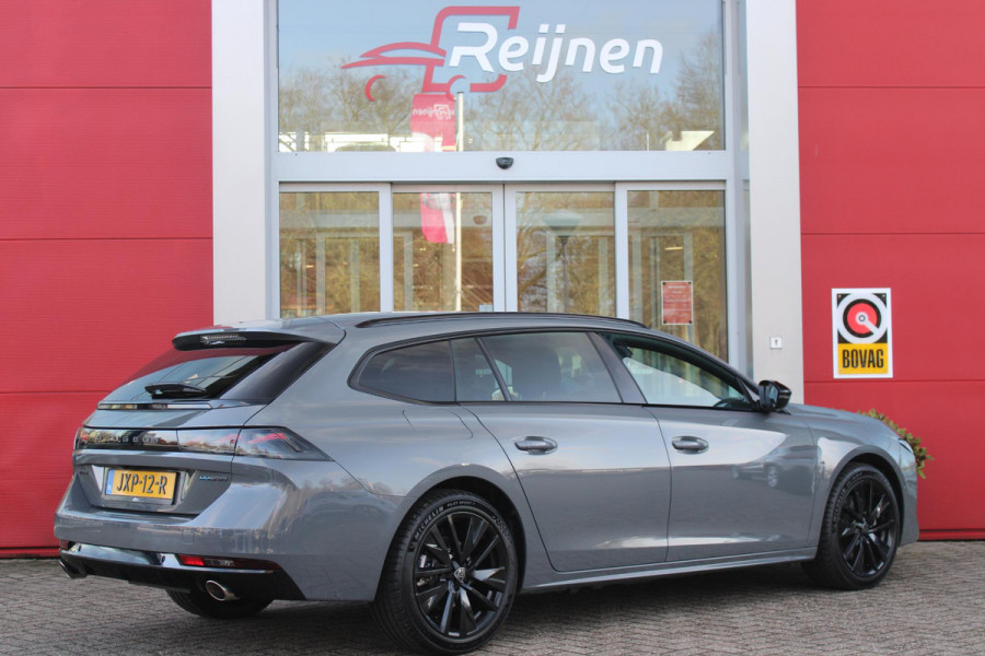 Peugeot 508 SW 1.6 HYbrid 225PK ALLURE BLACK PACK MATRIX LED KOPLAMPEN | ADAPTIEVE ACHTERVERLICHTING | SFEERVERLICHTING | NAVIGATIE | DRAADLOOS APPLE CARPLAY/ANDROID AUTO | HD CAMERA'S VOOR EN ACHTER PLUS 360 | ADAPTIEVE CRUISCONTROL | COMFORT BUSINESS PACK - AGR VOORSTOELEN MET UITSCHUIFBARE NEUS, STOELVERWARMING, ELEKTRISCH VERSTELBARE HELLINGSHOEK/LENDESTEUN | DODEHOEKBEWAKING | 18'' LICHTMETALEN VELGEN TYPE SPERONE BLACK | DONKERE HEMELBEKLEDING | ELEKTRISCH BEDIENBARE ACHTERKLEP | GLANZEND ZWARTE DAKRAILING | EXTRA GETINTE ACHTERRUITEN |