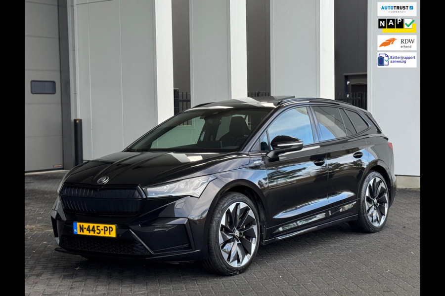 Škoda ENYAQ iV 80 Sportline, panoramadak, achteruitrijcamera, stoelverwarming, vele opties, 1 e eigenaar, NL auto met nap