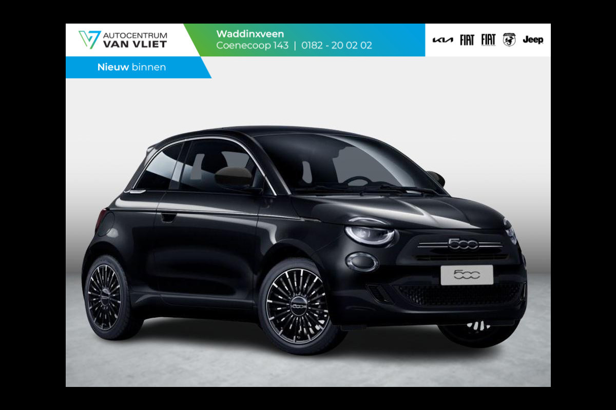 Fiat 500 Hybrid Collezione | Clima | LED | PDC | JBL Premium Audio | 17" | Camera | BSM | Canneloni Ivory/Piombo interieur