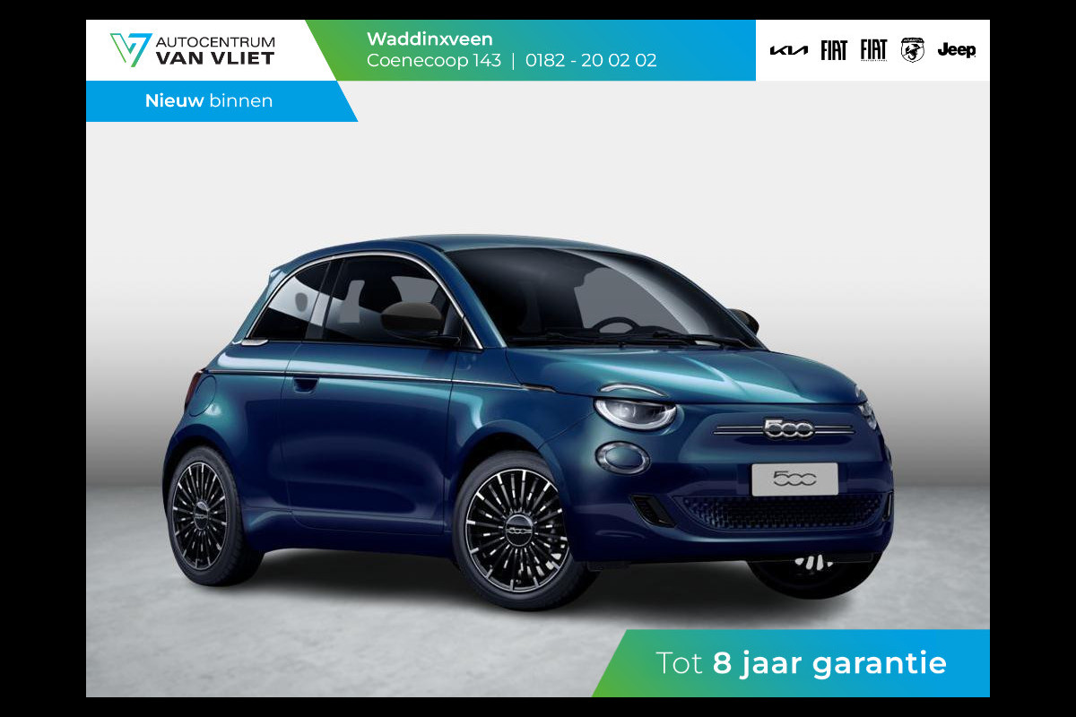 Fiat 500 Hybrid Collezione | Clima | LED | PDC | JBL Premium Audio | 17" | Camera | BSM | Canneloni Ivory/Piombo interieur