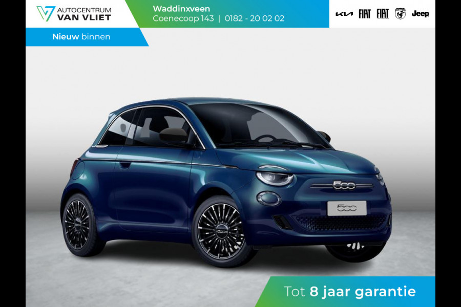 Fiat 500 Hybrid Collezione | Clima | LED | PDC | JBL Premium Audio | 17" | Camera | BSM | Canneloni Ivory/Piombo interieur