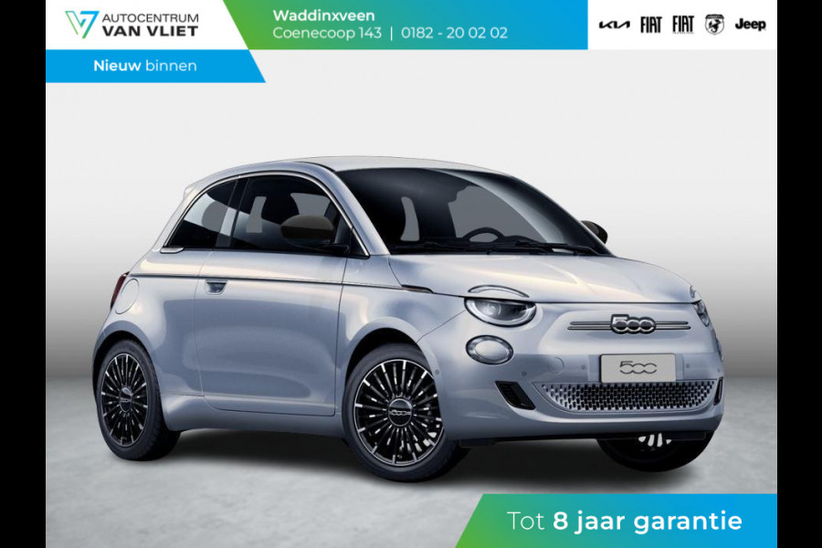 Fiat 500 Hybrid Collezione | Clima | LED | PDC | JBL Premium Audio | 17" | Camera | BSM | Canneloni Ivory/Piombo interieur