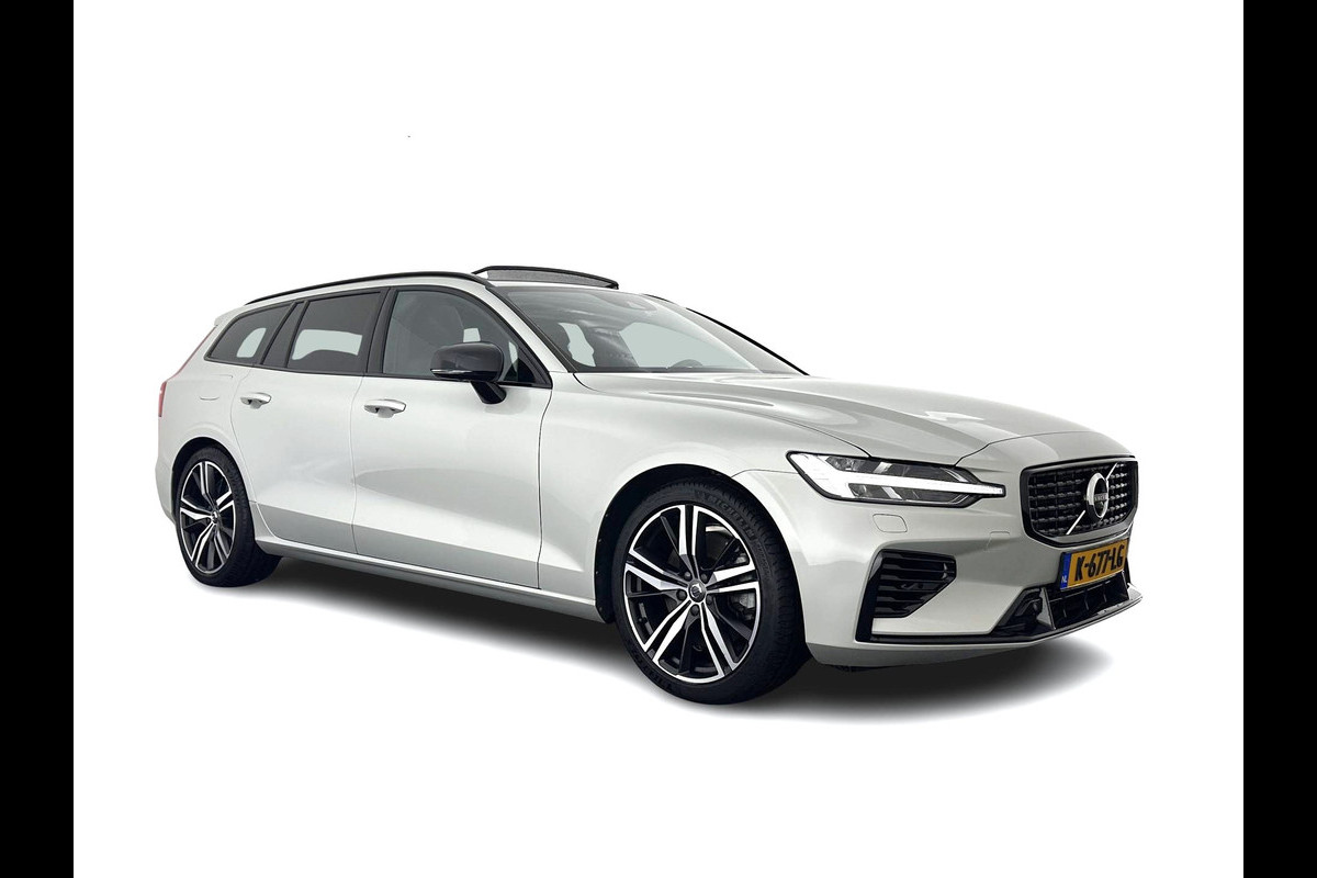 Volvo V60 2.0 T6 Recharge AWD R-Design (Plug-in) (INCL-BTW) Aut. *PANO | LEATHER-MICROFIBRE | FULL-LED | MEMORY-PACK | HARMAN/KARDON | DIGI-COCKPIT | HEATED-SPORTSEATS | KEYLESS | DAB+ | NAVI-FULLMAP | PDC | CRUISE | HEAD-UP | TOWBAR | 19''
