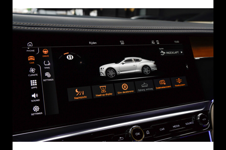 Bentley Continental GT 6.0 W12 HUD Naim Leer Nachtzicht ACC Keyless 360 Camera Stoelventilatie Elektr. achterklep Memory seats Navi Niveauregeling PDC Stoelverwarming LM velgen