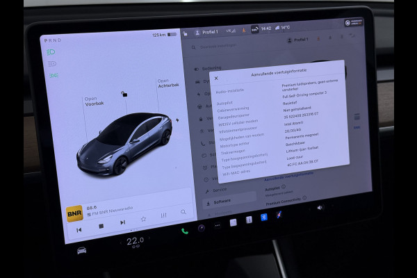 Tesla Model 3 RWD SR plus Soh 92% LFP Accu Trekhaak AutoPilot Leder Panoramadak Adaptive-Cruise Camera's Elektr.-Stuur+Stoelen+Spiegels+Geheug Navi LED DAB Voorverwarmen Keyless One-Pedal-Drive Lmv 18" SOH 92% 1e Eigenaar Origineel Nederlandse Auto 1.000kg Trekvermogen
