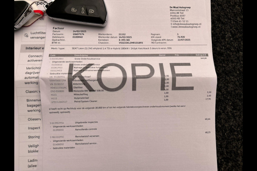 CUPRA Leon 1.4 e-Hybrid VZ Business | PHEV | Stoel/Stuur Verwarming Carplay Keyless Camera