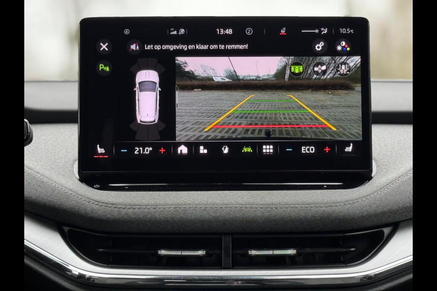 Škoda ENYAQ iV 80, achteruitrijcamera, stoel-stuurverwarming, trekhaak,1/2 lederen sportinterieur, 1 e eigenaar, NL auto met nap