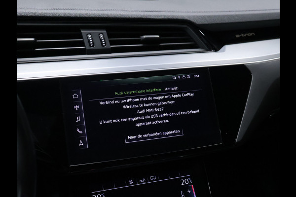 Audi e-tron e-tron 55 quattro advanced 95 kWh [TREKHAAK, SCHUIFKANTELDAK, LUCHTVERING, MEMORY SEATS, ADAPTIVE CRUISE CONTROL, APPLE CARPLAY, ANDROID AUTO, PDC V+A, STOELVERWARMING, NIEUWSTAAT]