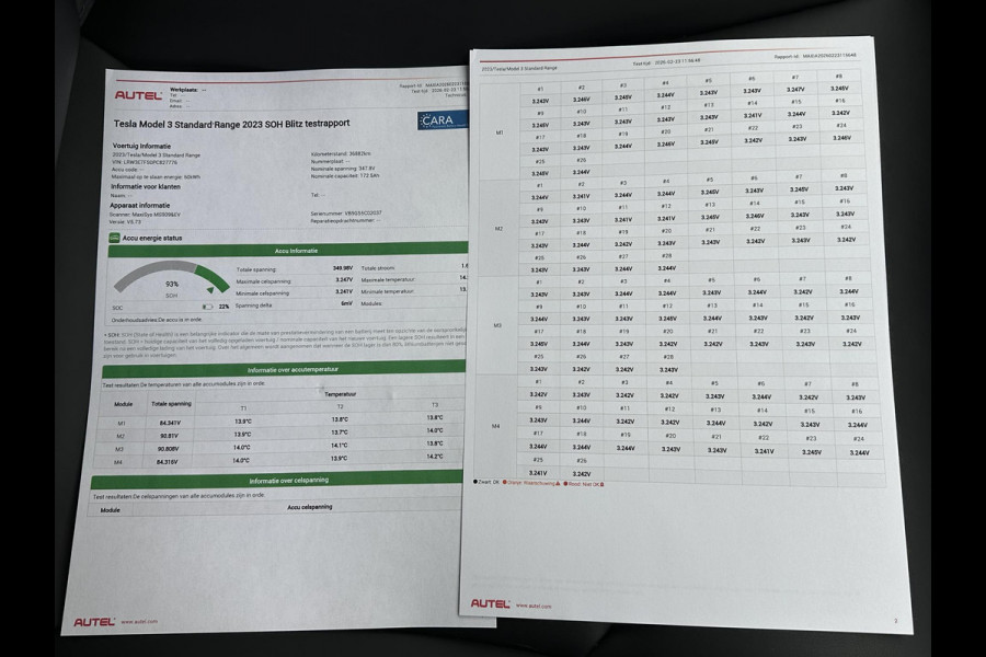 Tesla Model 3 Standard RWD Plus 60 kWh | SOH 93% | VOLLEDIGE TESLA GARANTIE TOT 01-06-2027 OF 80k KM | STOEL VERWARMING VOOR/ACHTER | STUURVERWARMING | NETTE AUTO |
