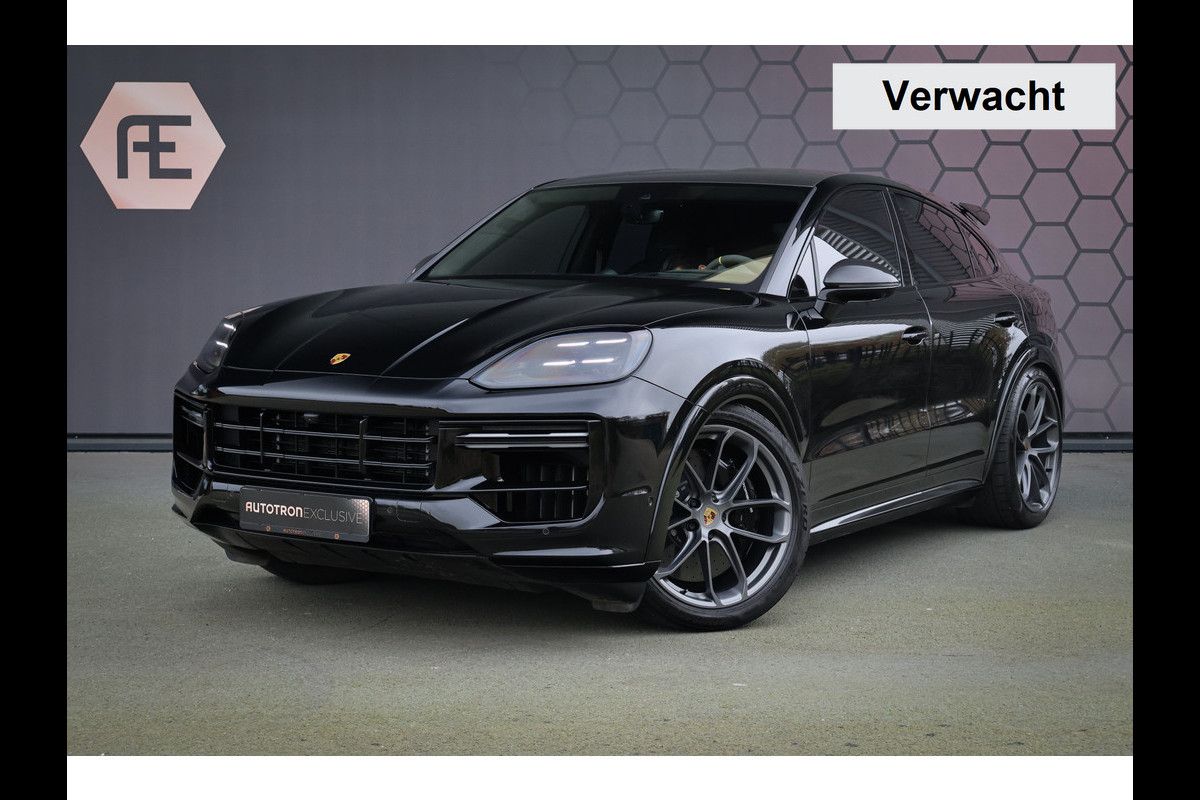 Porsche Cayenne Coupé Turbo E-Hybrid met GT Pakket | KERAMISCH | 360 CAMERA | STOELVERWARMING | STUURVERWARMING | CARBON IN & EXTERIEUR | SUEDE HEMEL