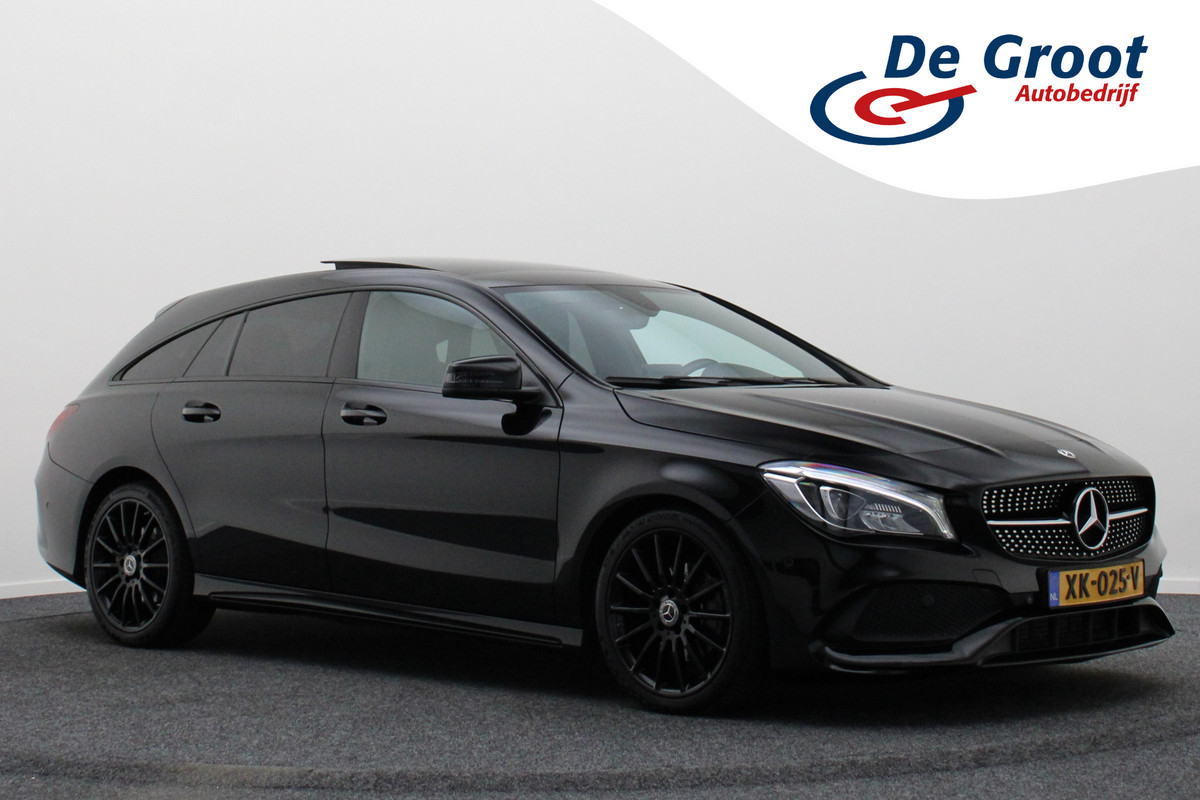 Mercedes-Benz CLA-Klasse Shooting Brake 180 Business Solution AMG Night Upgrade Automaat Panoramadak, LED, Camera, Navigatie, Stoelverwarming, PDC, 18"