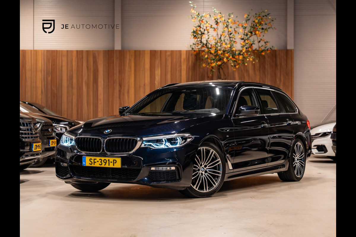 BMW 5 Serie Touring 520i High Executive M Pakket, Pano, Virtual Cockpit, Leder, 19"M Sport Velgen, Prive Glas, Volledig Onderhoud