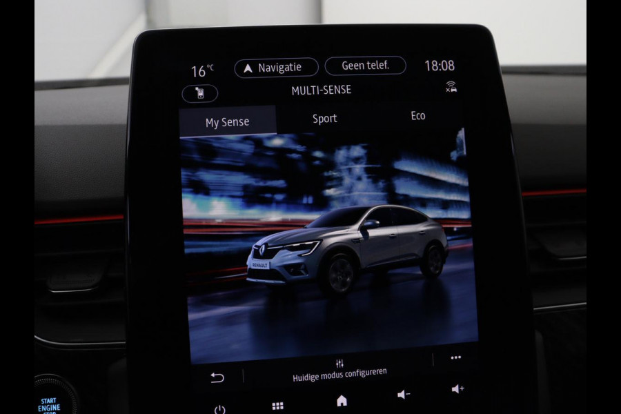 Renault Arkana 1.6 E-Tech Hybrid 145 R.S. Line | Panoramadak | Leder/Alcantara | Trekhaak | Stoelverwarming | Adaptive cruise | Camera | Carplay | Keyless | Park Assist | Full LED | Navigatie