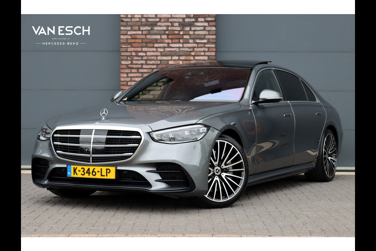 Mercedes-Benz S-Klasse 500 4MATIC Lang AMG Line Aut9 | Airmatic | Achterasbesturing | Distronic+ | Massage | Stoelventilatie | Burmester | Memory | Digital Light | HUD | Soft-Close |