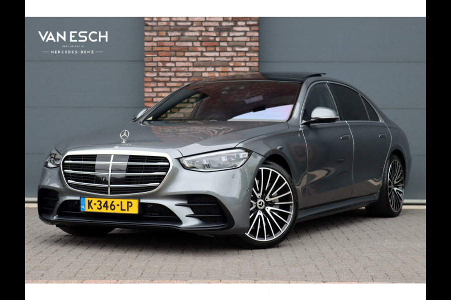 Mercedes-Benz S-Klasse 500 4MATIC Lang AMG Line Aut9 | Airmatic | Achterasbesturing | Distronic+ | Massage | Stoelventilatie | Burmester | Memory | Digital Light | HUD | Soft-Close |