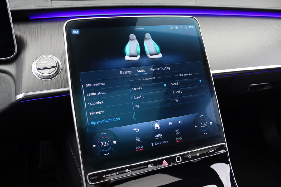 Mercedes-Benz S-Klasse 500 4MATIC Lang AMG Line Aut9 | Airmatic | Achterasbesturing | Distronic+ | Massage | Stoelventilatie | Burmester | Memory | Digital Light | HUD | Soft-Close |