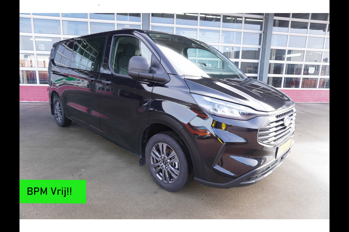 Ford Transit Custom 320L 2.0 TDCI 150PK L2H1 Trend Dubbelcabine Schuifdeur L/R Nr. V136 | Airco | Cruise | Navi | Camera | 17"LM velgen