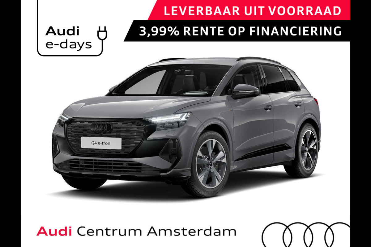 Audi Q4 e-tron 45 quattro S edition Competition 82 kWh 286pk | Assistentiepakket plus | Optiek pakket zwart plus | Ambient verlichting | Dodehoek detectie | Privacy glas |