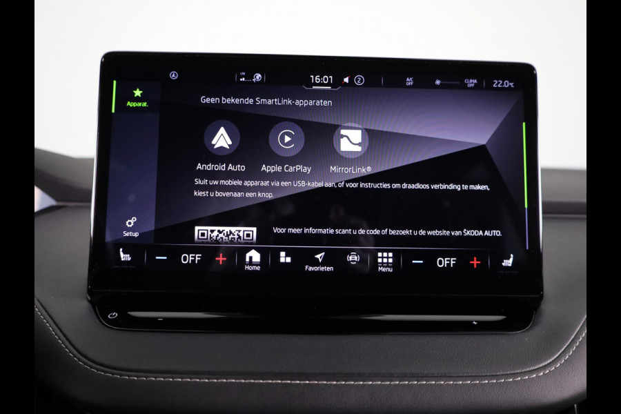 Škoda ENYAQ iV 60 Sportline 180 pk | SoH 90% | Navigatie | Parkeersensoren | Achteruitrijcamera | Autom. airco (3 zones) | Stoelverwarming | Keyless |