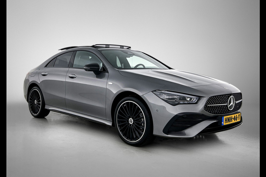 Mercedes-Benz CLA-Klasse 250 e Business Solution AMG Trekhaak | AMG Line | Night Pakket | Panorama Schuif-Kanteldak | 19 Inch AMG velgen. Inclusief 24 maanden MB Certified garantie voor Europa.
