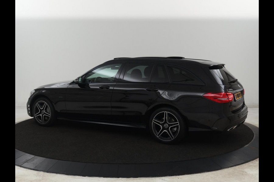 Mercedes-Benz C-Klasse 300e AMG Limited | Panoramadak | 360 Camera | Stoelverwarming | Trekhaak | Carplay | Leder/Alcantara | Sfeerverlichting | Navigatie | Cruise control | Park Assist |