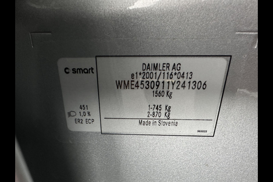 Smart Forfour EQ Business Solution 18 kWh [ 3-Fase ] (INCL.BTW) Aut. *NAVI-FULLMAP | LEATHER | ECC | CRUISE | HEATED-COMFORT-SEATS | 15"ALU*