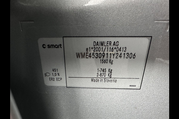 Smart Forfour EQ Business Solution 18 kWh [ 3-Fase ] (INCL.BTW) Aut. *NAVI-FULLMAP | LEATHER | ECC | CRUISE | HEATED-COMFORT-SEATS | 15"ALU*