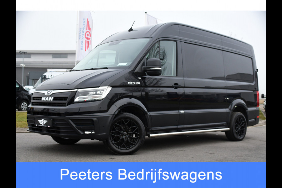 MAN TGE 3.180 35 2.0 L3H3 Black Edition Adaptieve Cruise, Camera, Stoelverwarming, 177pk, Leder, Clima, LED, Trekhaak, Uniek!