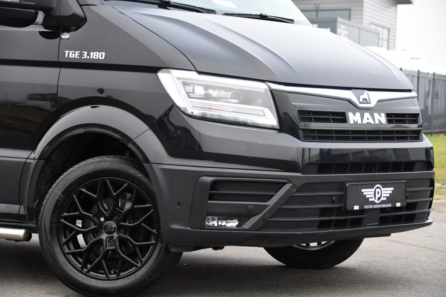 MAN TGE 3.180 35 2.0 L3H3 Black Edition Adaptieve Cruise, Camera, Stoelverwarming, 177pk, Leder, Clima, LED, Trekhaak, Uniek!