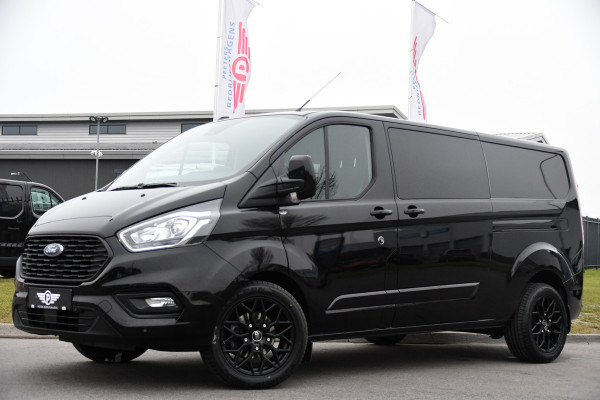 Ford Transit Custom 300 2.0 TDCI L2H1 Limited DC Black Edition Camera, Cruise, Carplay, 170pk, 2 x Schuifdeur, Stoelverwarming, Automaat, Sensoren, Uniek!