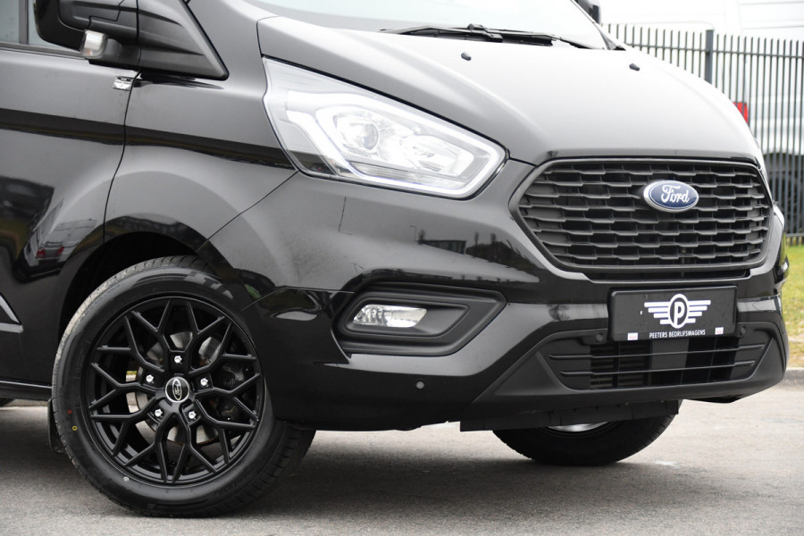 Ford Transit Custom 300 2.0 TDCI L2H1 Limited DC Black Edition Camera, Cruise, Carplay, 170pk, 2 x Schuifdeur, Stoelverwarming, Automaat, Sensoren, Uniek!