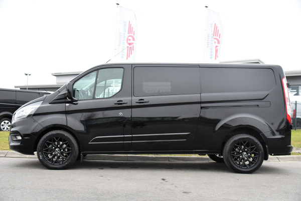 Ford Transit Custom 300 2.0 TDCI L2H1 Limited DC Black Edition Camera, Cruise, Carplay, 170pk, 2 x Schuifdeur, Stoelverwarming, Automaat, Sensoren, Uniek!